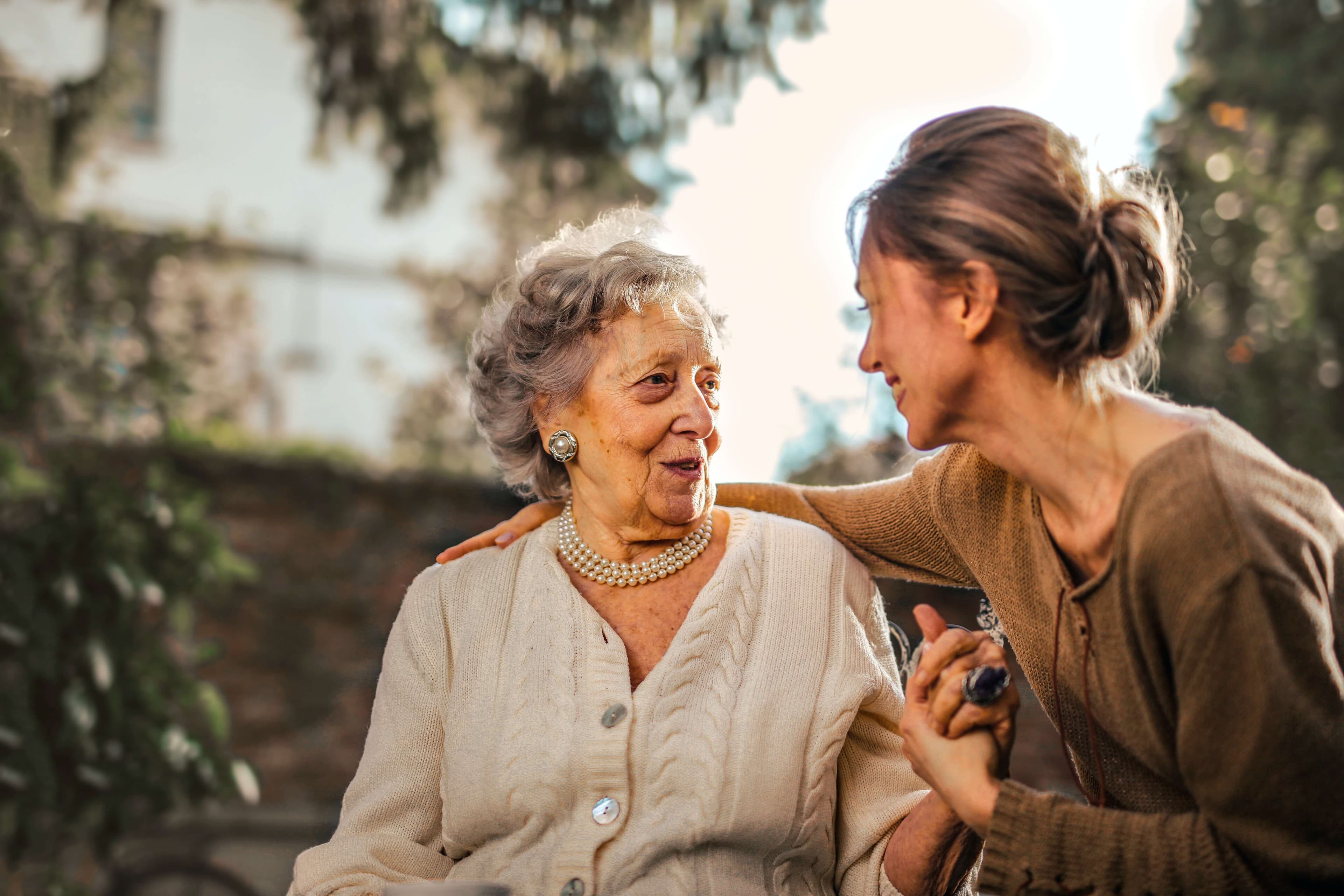 A patient being offered help